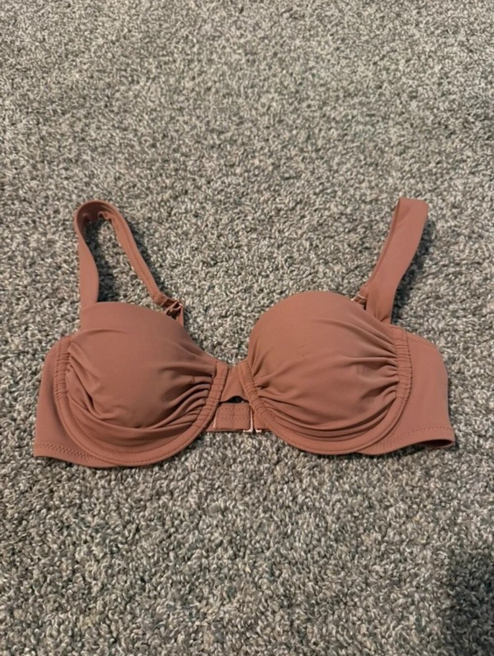 Shade & Shore Chocolate Brown Halter Triangle Bikini